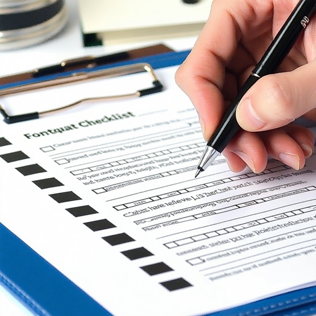 checklist being filled in-1